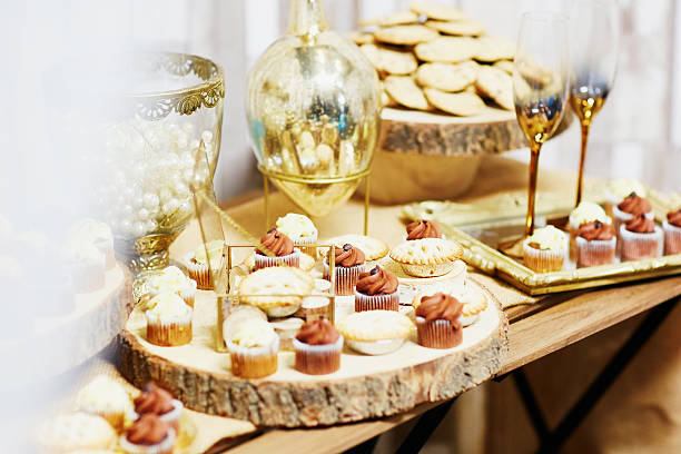 assorted tasty finger food on wooden plate at wedding reception picture - Interesting Research on Businesses - Things You Probably Never Knew