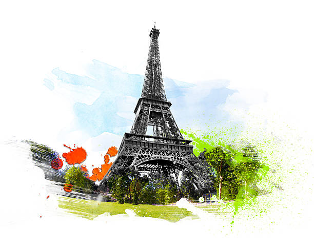 Tour Eiffel Dessin Photos et Images Libres de Droits