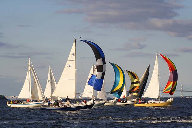 Sailboat Race on the Chesapeake Bay stock photo