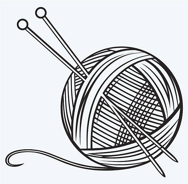 Knitting Clip Art, Vector Images & Illustrations - iStock Yarn Illustra...