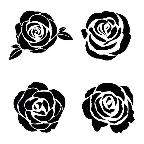 rose clipart silhouette - photo #17