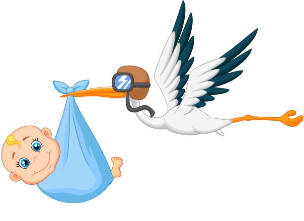 clip art stork delivering baby - photo #20