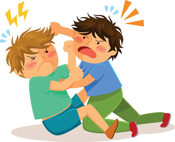 Kids Fighting Clip Art, Vector Images & Illustrations - iStock
 Kids Argue Clipart