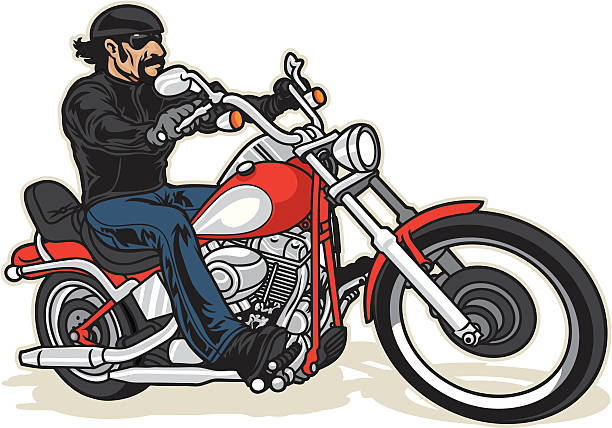 Riding Motorcycle Clip Art Vector Images And Illustrations Istock