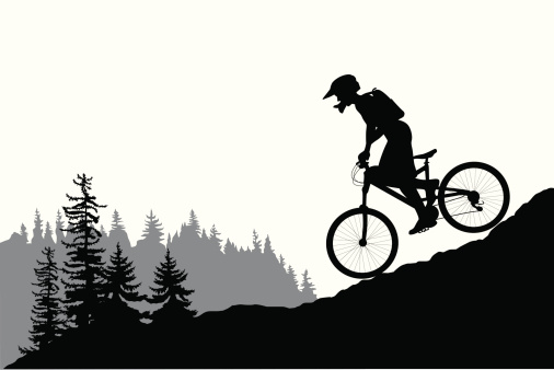 mountain bike clip art silhouette - photo #40