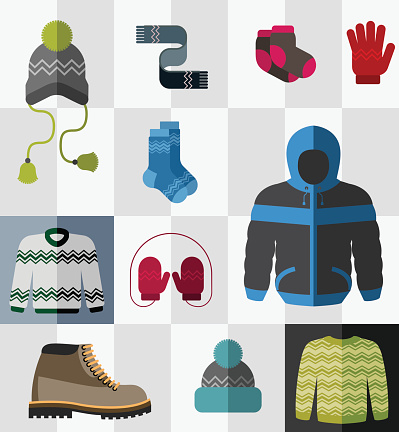 Image result for hats, mittens, boots clip art