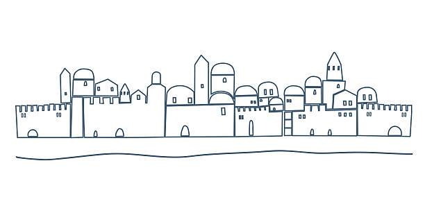 Line Art Jerusalem : Israel clip art vector images illustrations istock