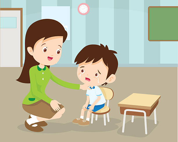 Mom Comforting Kid Clip Art Vector Images Illustrations Istock