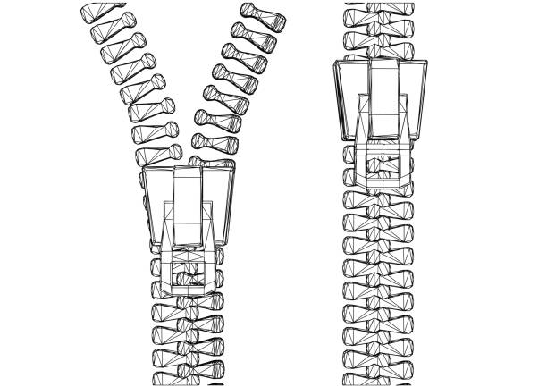 Line Art Zip : Zip line clip art vector images illustrations istock