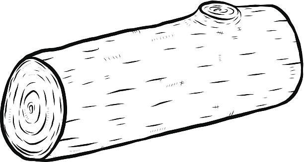 clipart black and white log - photo #3