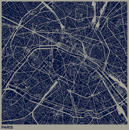 Paris city structure illustration