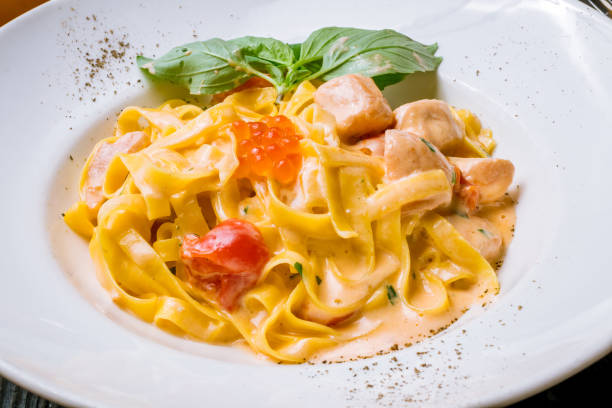 istock tagliatelli pasta with salmon 1000043236