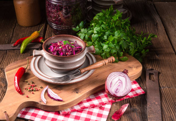 istock spicy red cabbage Sauerkraut 1000049466