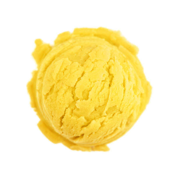 istock Scoop of  yellow ice cream 1000082814