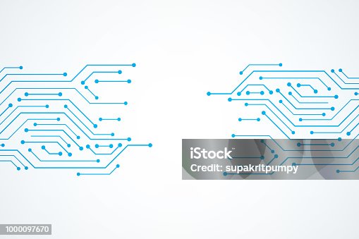 istock Abstract Technology Background , blue circuit board pattern 1000097670
