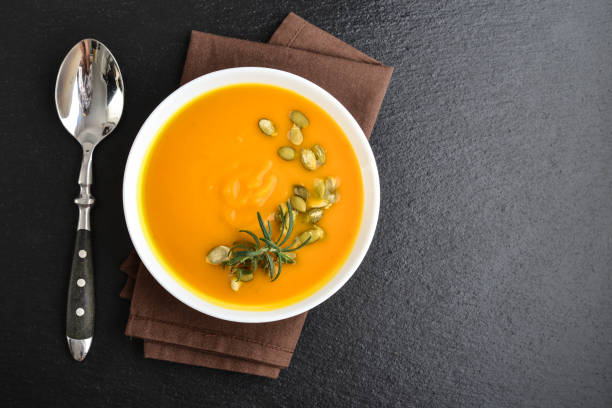 istock Pumpkin soup with seeds 1000098388