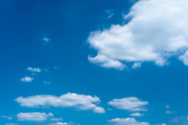 istock Beautiful blue sky with clouds on a hot summer day. 1000105778