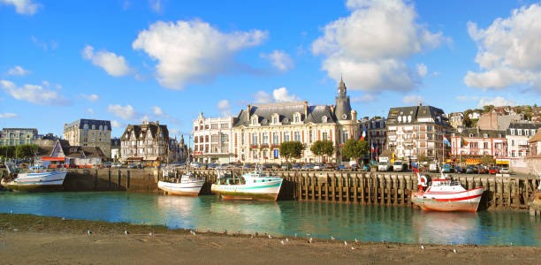 Trouville Port of Trouville in Normandy hull house stock pictures, royalty-free photos & images