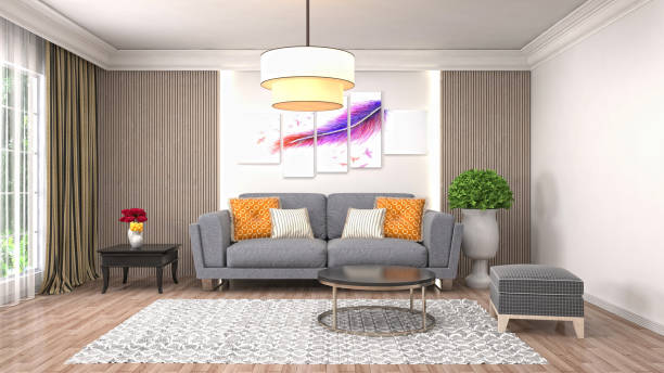 istock Interior of the living room. 3D illustration 1000129156