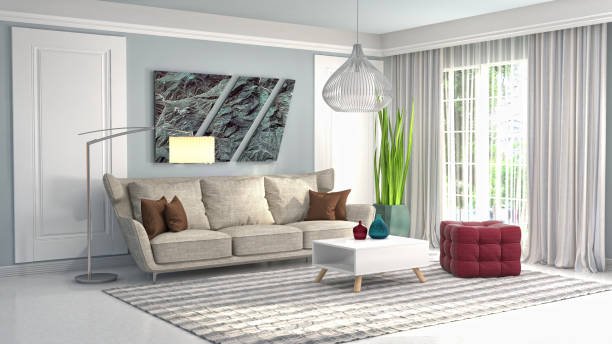 istock Interior of the living room. 3D illustration 1000129400
