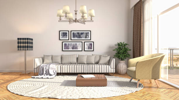 istock Interior of the living room. 3D illustration 1000132030