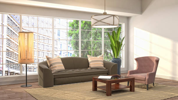 istock Interior of the living room. 3D illustration 1000132166