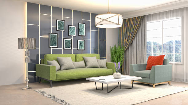 istock Interior of the living room. 3D illustration 1000132244