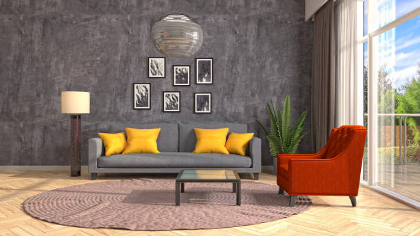istock Interior of the living room. 3D illustration 1000132342