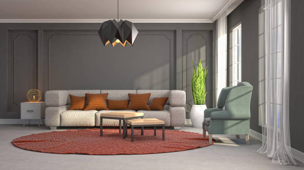 istock Interior of the living room. 3D illustration 1000132410