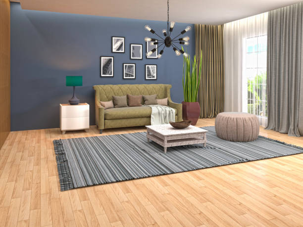 istock Interior of the living room. 3D illustration 1000132832
