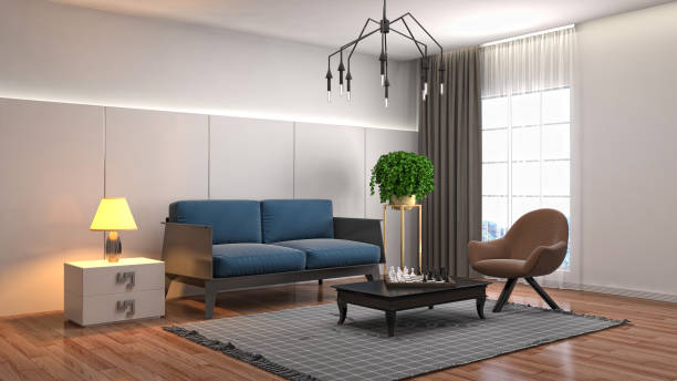 istock Interior of the living room. 3D illustration 1000133136