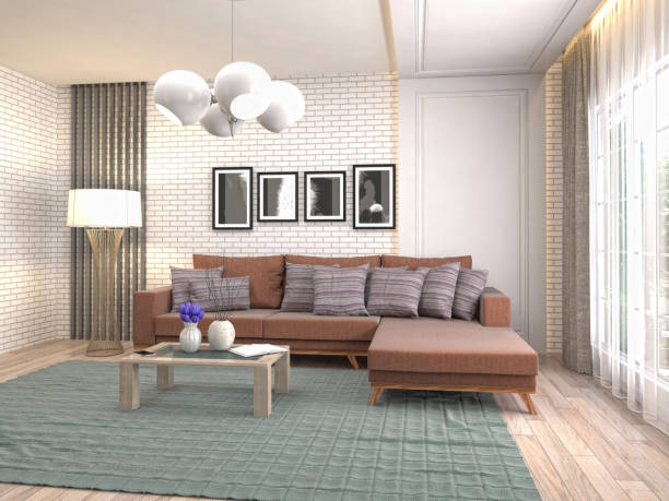 istock Interior of the living room. 3D illustration 1000133362
