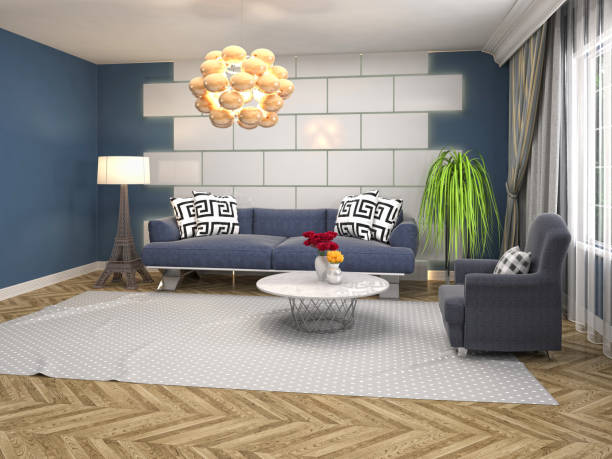 istock Interior of the living room. 3D illustration 1000133764