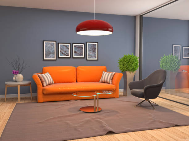 istock Interior of the living room. 3D illustration 1000136180