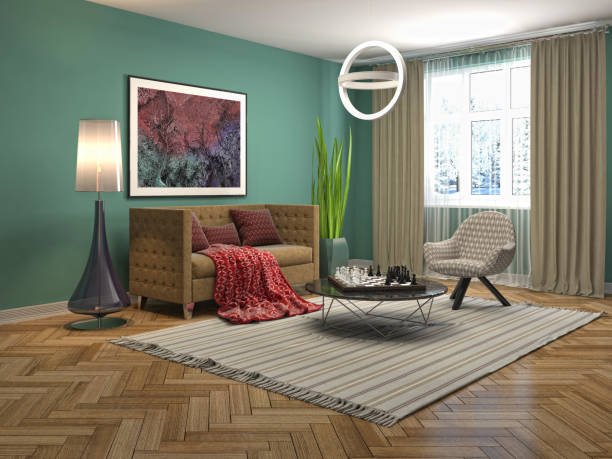 istock Interior of the living room. 3D illustration 1000136190