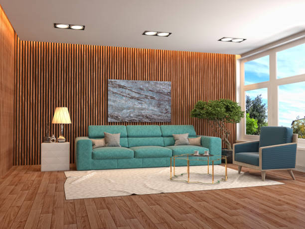 istock Interior of the living room. 3D illustration 1000137342