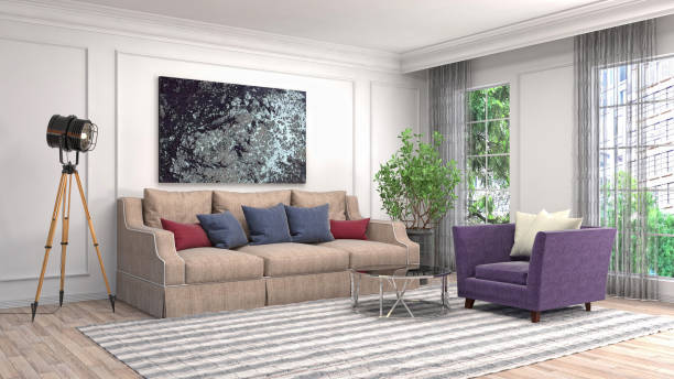 istock Interior of the living room. 3D illustration 1000137670