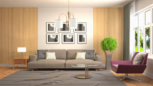 istock Interior of the living room. 3D illustration 1000137986