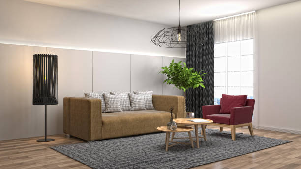 istock Interior of the living room. 3D illustration 1000138082
