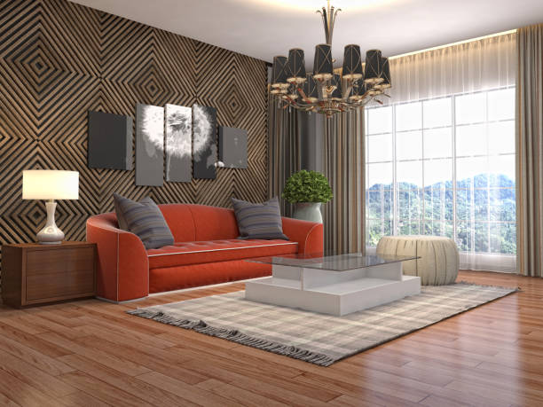 istock Interior of the living room. 3D illustration 1000138348