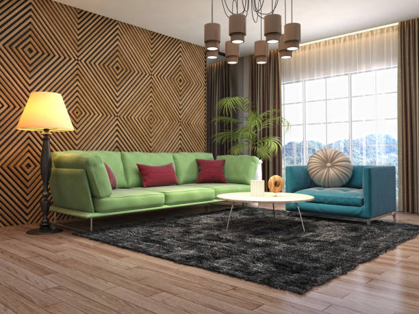 istock Interior of the living room. 3D illustration 1000140510