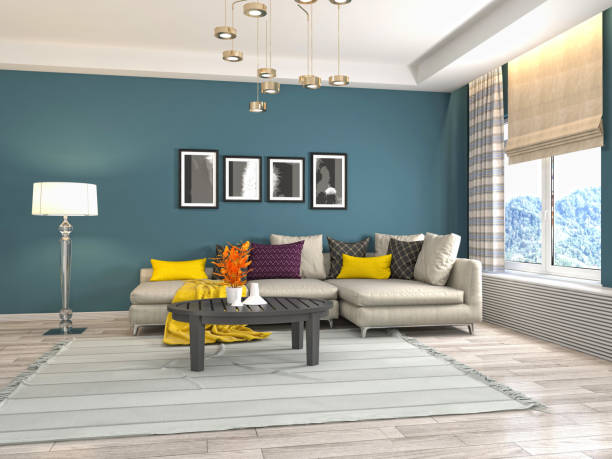 istock Interior of the living room. 3D illustration 1000140738