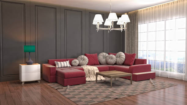 istock Interior of the living room. 3D illustration 1000141716