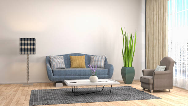 istock Interior of the living room. 3D illustration 1000141854