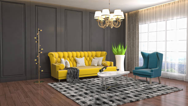 istock Interior of the living room. 3D illustration 1000141972