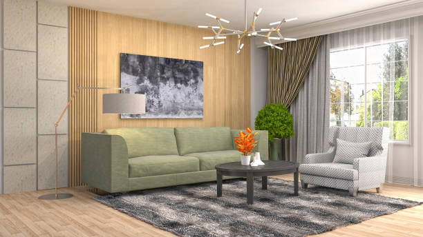 istock Interior of the living room. 3D illustration 1000142316