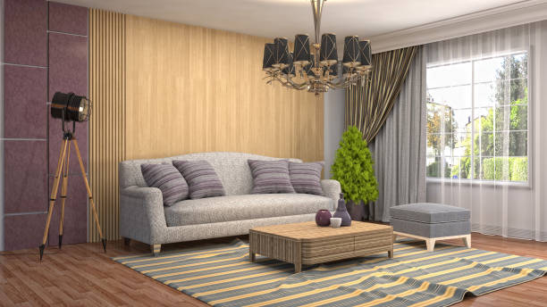 istock Interior of the living room. 3D illustration 1000142568