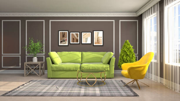 istock Interior of the living room. 3D illustration 1000142668