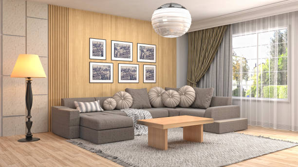 istock Interior of the living room. 3D illustration 1000142772