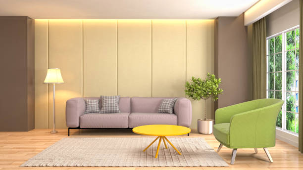 istock Interior of the living room. 3D illustration 1000142846